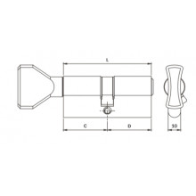 HALF CYLINDER 30x10 825930103   KNOB