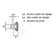 GOMA HOJA CLIPADA 457.A035.03 EX EPDM  NEGRA LEX 45 LAMINEX VG