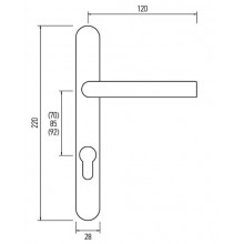 RECOVERABLE HANDLE 20090 85 INOX  SET 