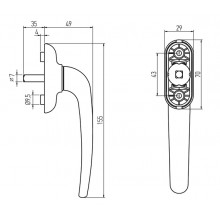 MULTIFUNCTION HANDLE 4930 WHITE