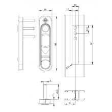 BIG FLAT HANDLE 6398.1   WHITE FOR MULTIPOINTS