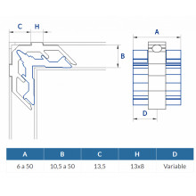 CORNER JOINT 8 3736 C EUROPEAN