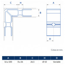 CORNER JOINT E03 3716 CTUBULAR