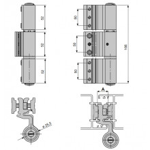 VELOX TOP HINGE BLACK  5501 FPM