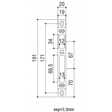 CENTRAL LOCKING PLATE  STAINLESS STEEL  CE