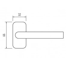 INOX STEEL HANDLE 20070 WITH RECTANGULAR BASE  SET 