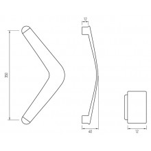 POIGN E   TIRAGE BOOM INOX LAQU 