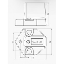 PIE DE BARANA 40X20 BLANC ALUMINIUM DU