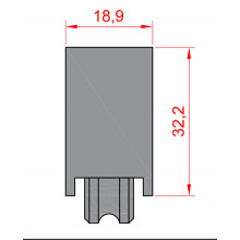 FIXED NYLON WHEEL S P 92 BLACK  RUENYLP92 