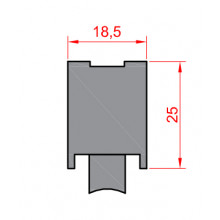 ADJUSTABLE ZAMAK TANDEM WHEEL S AL 24