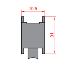 ADJUSTABLE ZAMAK WHEEL S V 68  RUEZAMV68 