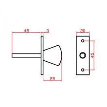 SMALL ALULMINIUM HANDLE FC M SILVER  WITH LONG AXLE 