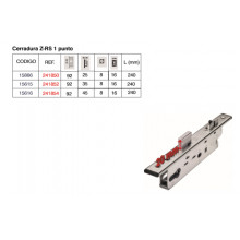 CERRADURA PVC 241850 1 PUNTO Z RS E 25 MC