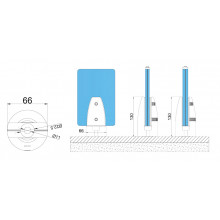 PINZA BARANDILLA REDONDA MC 209 D NEGRA ALTURA 130MM VIDRIO 12 16MM MP