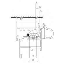 SWINGING LOCK 4606 WHITE  EC