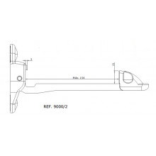 GRILLO 9000 2P 2 3H. NEGRO C  MUELLE PL  2X20 uds 