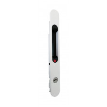 DOUBLE WHITE PERIMETER SLIDING LOCK 4308 WITH NAIL AND WITH KEY