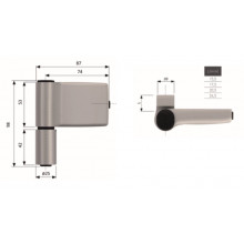 DOOR HINGE FOR PVC WHITE 80KGS 20.5