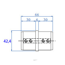 TAPON PASAMANOS RANURADO 38.2560 ISA  E1100100  INOX SATINADO AISI 316 TUBO 42 4MM IN