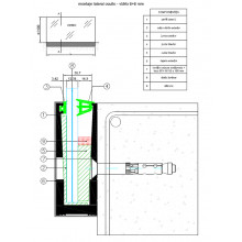 BARANDILLA INFINITY GLASS U 38.7160 012 A PARED ANODIZADO PLATA VIDRIO 6 6 EX