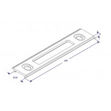 TOP OR LOWER LOCKING PLATE 5401   WHITE  4020