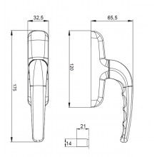 OPERATING HANDLE 6005 BLACK