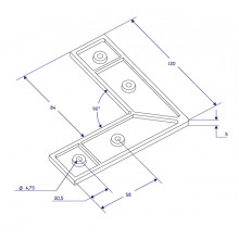 CORNER FOR BANISTERS 506  FIXED 