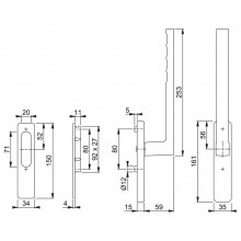 MANILLA ELEVABLE CON UÑERO TOULON 11600494 F9 ANODIZADO INOX HP