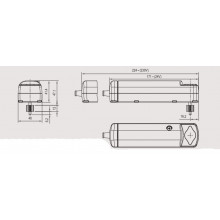 MOTOR CORREDERA FLIK 110 230V IP42 CON FINAL DE CARRERA ELECTRONICO 6410003 TL