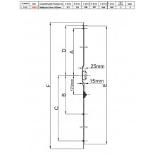 FERMETURE MULTIPOINT TR  L1600 E 15 AVEC CLEF