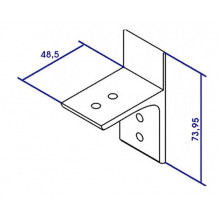 FIXING PIECE FOR BANISTERS 5091 BLACK