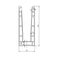 BARANDILLA INFINITY GLASS U A SUELO ANODIZADO PLATA VIDRIO 8 8 EX