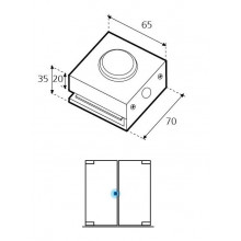 CERRADERO GD05.1 CENTRAL VIDRIO A VIDRIO INOX BRILLO GD