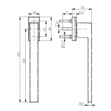 HANDLE DUBLIN PSK WHITE 128D.9016.35.45