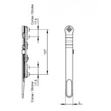 PASADOR PALANCA 4515.52 2   HOJA OSCILO WEEN CON PUNTERAS METALICAS   CERRADERO INCLUIDO MS