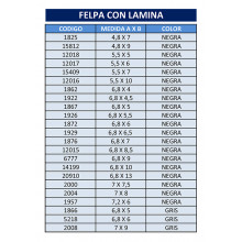 A. TABLA FELPA CON LAMINA