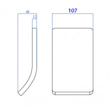 TAPA grande PINZA CAMALEON 38.0602 IBR  X2000350316  INOX BRILLO AISI 316 JGO IN