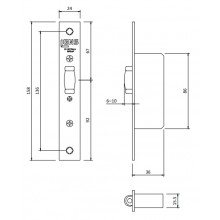 CERRADURA 1 PUNTO SOLO RODILLO 9793X20 GN