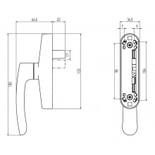 CREMONA OSCILO CON LLAVE IGUAL PRESTIGE 9530C 1P INOX MR