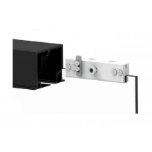 KIT CORREDERA FALSO TECHO SERIE GRECIA 2OCULTO90N ANODIZADO NEGRO 90KG 2 METROS   FRENO RN