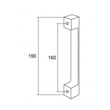 TIRADOR DOBLE CUADRADO 22.0120 NEG  T448ZN  NEGRO 190MM IS