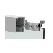 KIT CORREDERA SERIE GRECIA 3SUP90 ANODIZADO PLATA 90KG 3 METROS CON TOPE RN