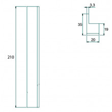 TIRADOR MULTIFUNCION BALCONERA hoja pasiva EDGE INOX NI
