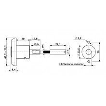 CIERRE CENTRAL BLANCO 200466 CON LLAVE IGUAL   EMBELLECEDOR 141 SIN PERNIO KY