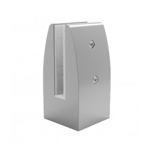 PINZA BARANDILLA RECTANGULAR MC 209 E ANODIZADO PLATA ALTURA 130MM VIDRIO 12 16MM MP