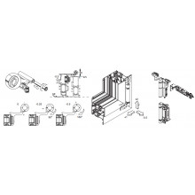 BISAGRA OSCILO WEEN 3400.23OP 9010 BLANCA MATE 2   HOJA REGULABLE JGO MS