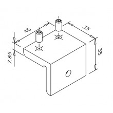 ANCLAJE A PARED PASAMANOS ZINCADO LACADO U DE 51X21 HE orden
