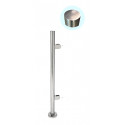 POSTE CIEGO DOS PINZAS H 701 PSS INOX BRILLO AISI 316 TUBO 40MM FO