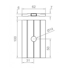 SOPORTE DE DRENAJE EXL 222313 PARA PERFIL BARANDILLA nuevo EXL 14366 EX