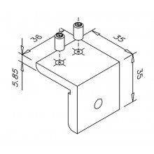 ANCLAJE A PARED PASAMANOS ZINCADO LACADO U DE 40X20 HE orden
